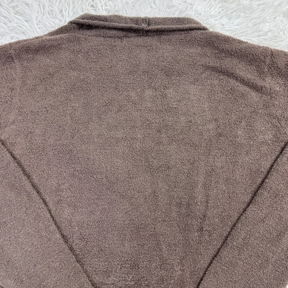 Barefoot Dreams Sweater Womens S/M Brown CozyChic Lite Island Wrap Open Cardigan